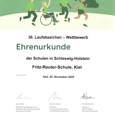 Ehrenurkunde Lauftag, 25.11.2024