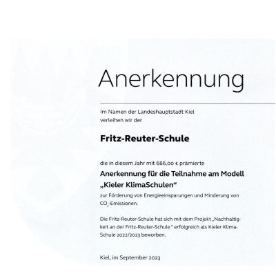 Preisverleihung Kieler Klimaschulen, 25.09.2023