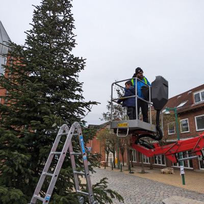 Weihnachtsbaum auf dem Leuchtturmplatz, 27.11.2023